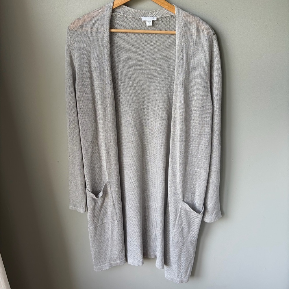 J. Jill Linen Rayon Blend Maxi Cardigan Sweater Lightweight‎ Size Small Petite